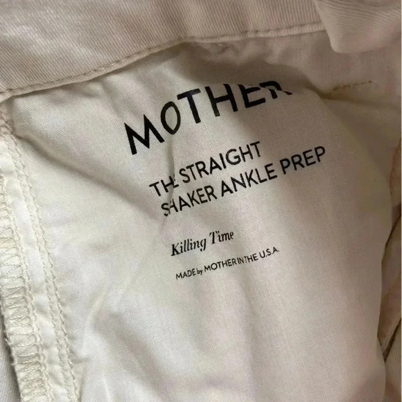 NWT Mother The Straight Shaker Ankle Prep Vanilla size 24 - Picture 8 of 11